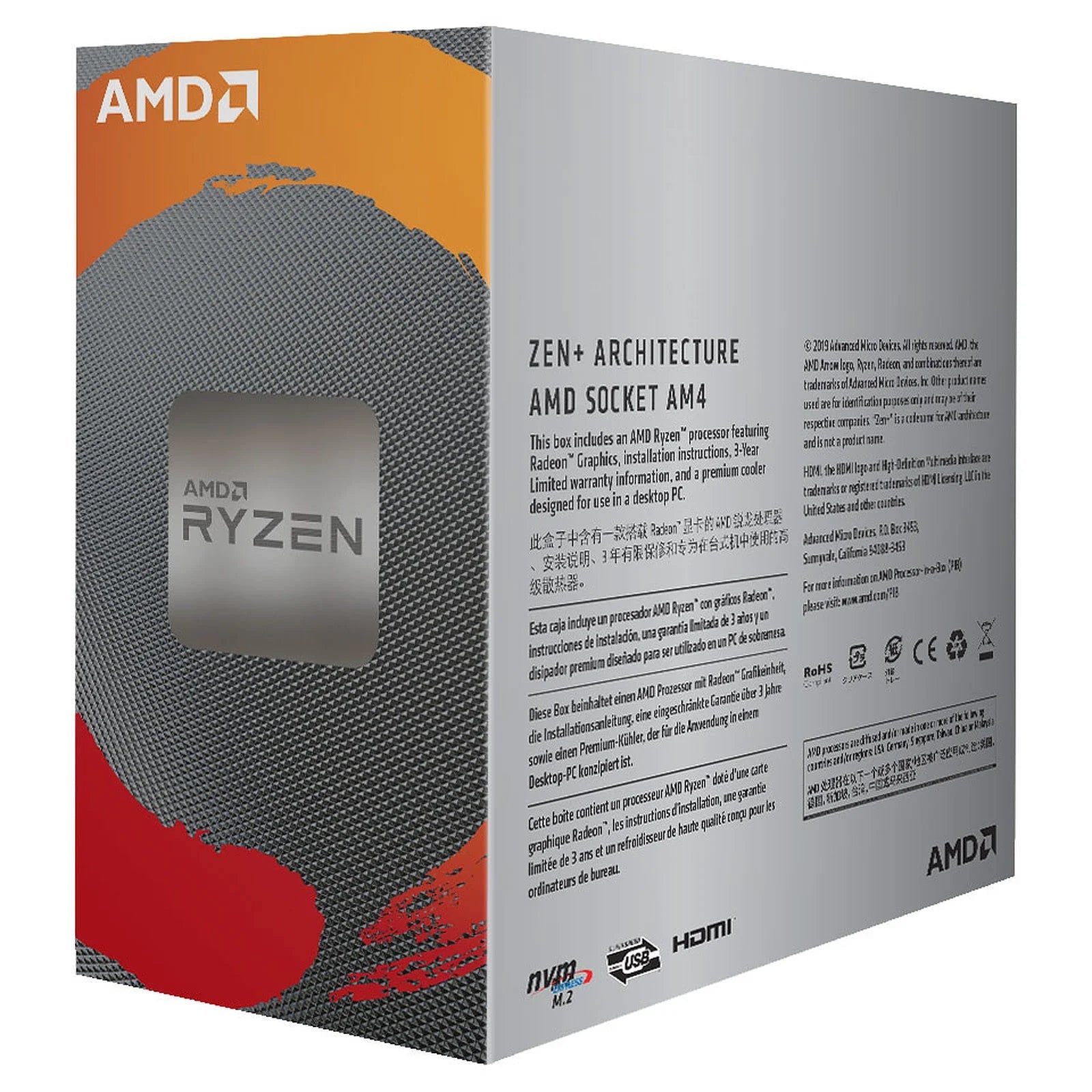 AMD Ryzen 3 3200G détails - Processeur APU graphique Vega intégré gaming PC économique performance Nashor