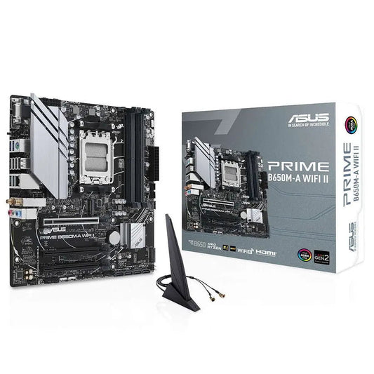 ASUS PRIME B650M-A WIFI II Micro-ATX - Carte mère AMD AM5 WiFi gaming PC performance économique Nashor