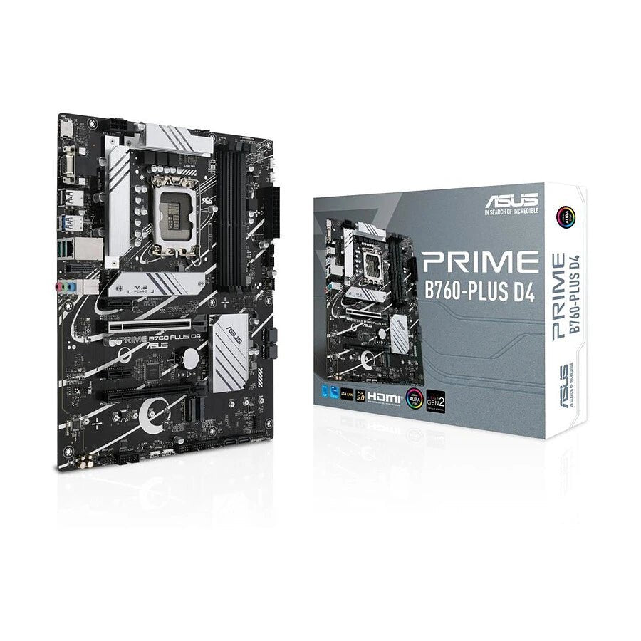 ASUS PRIME B760-PLUS D4 ATX - Carte mère Intel LGA1700 DDR4 gaming PC performance économique Nashor