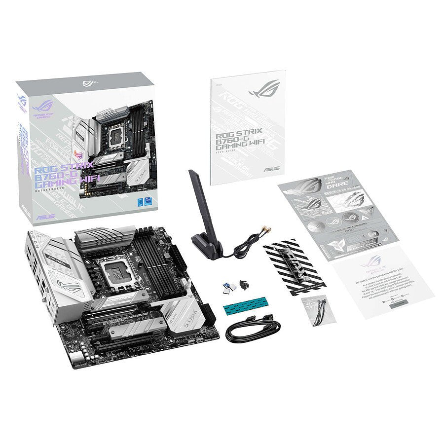 ASUS ROG STRIX B760-G GAMING WIFI connectivité - Carte mère Micro-ATX WiFi gaming PC connecteurs performance Nashor