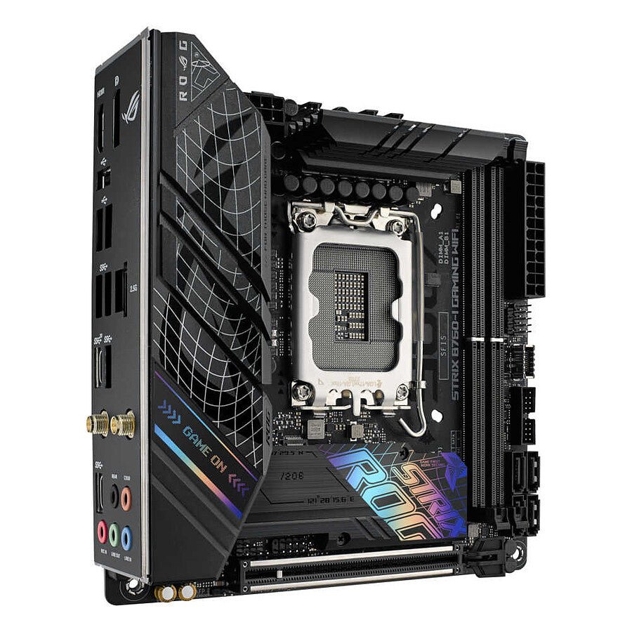 ASUS ROG STRIX B760-I GAMING WIFI connectivité - Carte mère Mini-ITX WiFi gaming PC connecteurs Nashor