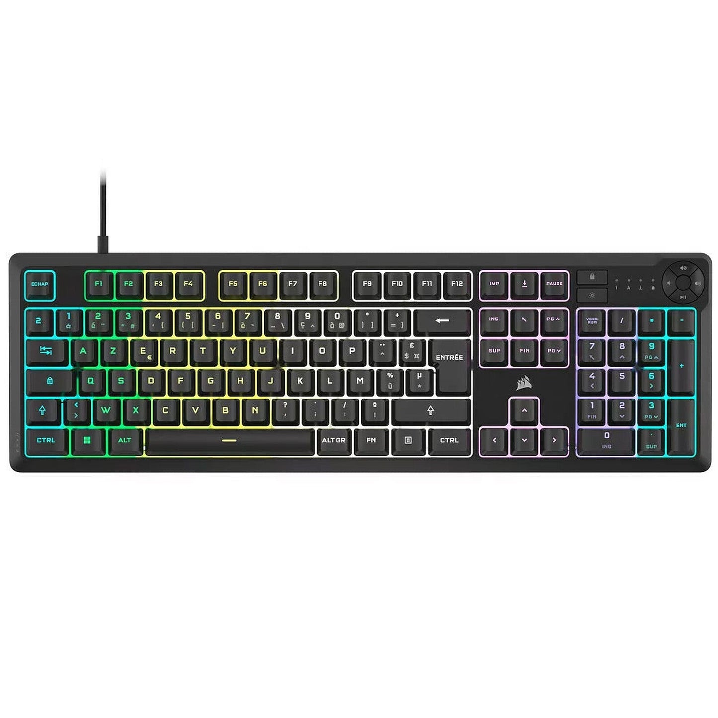 Corsair Gaming K55 Core RGB clavier gaming - Membrane silencieuse RGB personnalisable PC gaming Nashor
