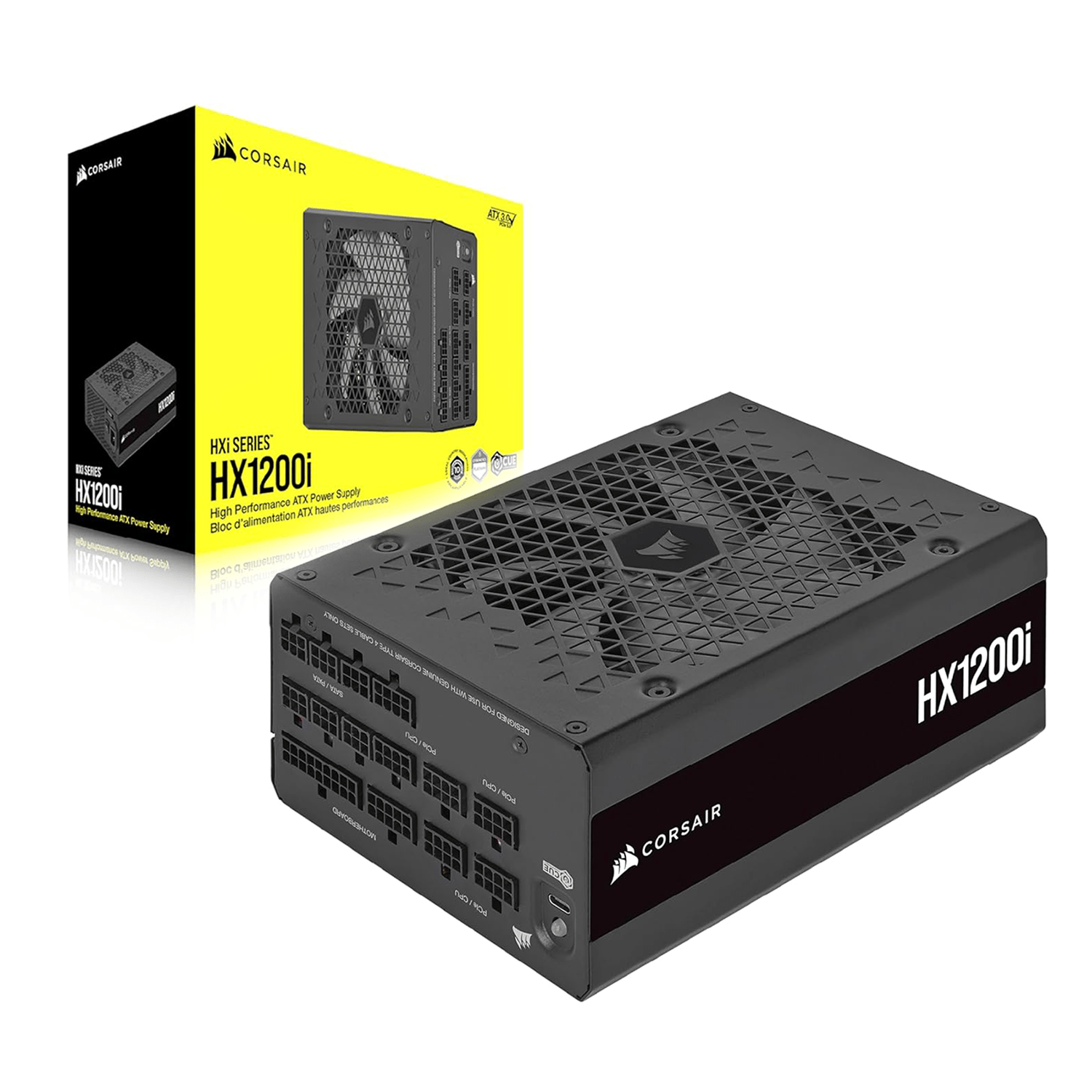 Corsair HX1200i - Alimentation modulaire 1200W 80+ Platinum digital gaming PC haute performance Nashor