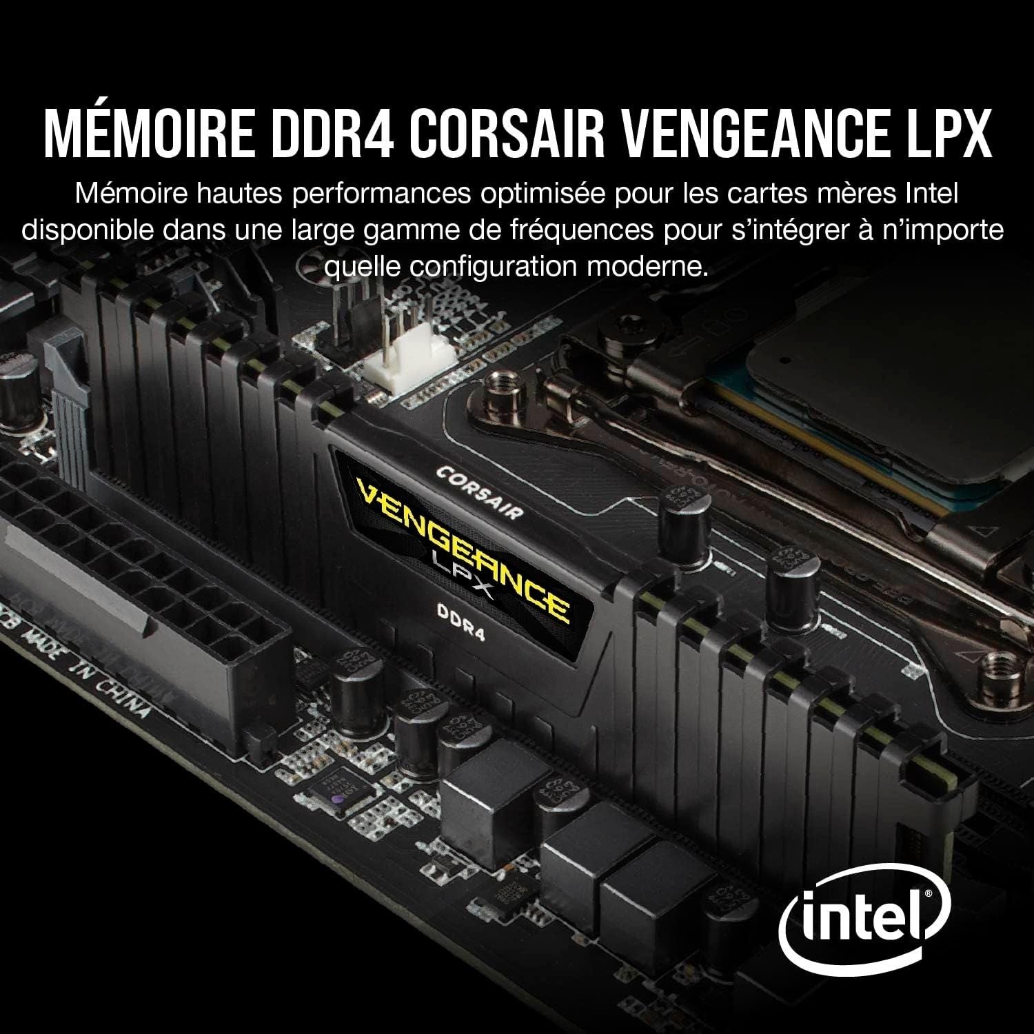 Corsair Vengeance LPX Low Profile 16Go design - Mémoire DDR4 compact gaming PC optimisation espace Nashor
