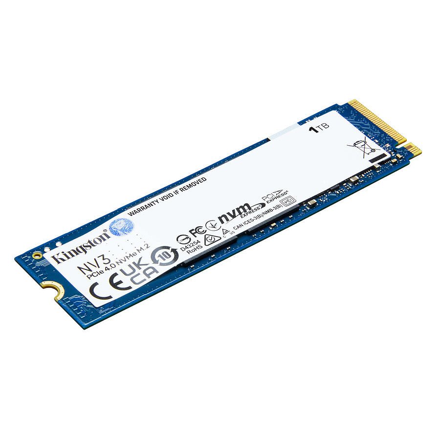 Kingston NV3 1To détails - SSD NVMe M.2 PCIe 4.0 stockage abordable gaming PC vitesse solide Nashor