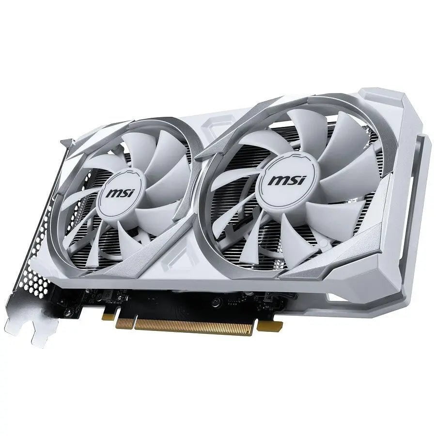 MSI GeForce RTX 3050 VENTUS 2X XS WHITE 8Go refroidissement - Carte graphique NVIDIA blanc dual ventilateur gaming PC performance Nashor