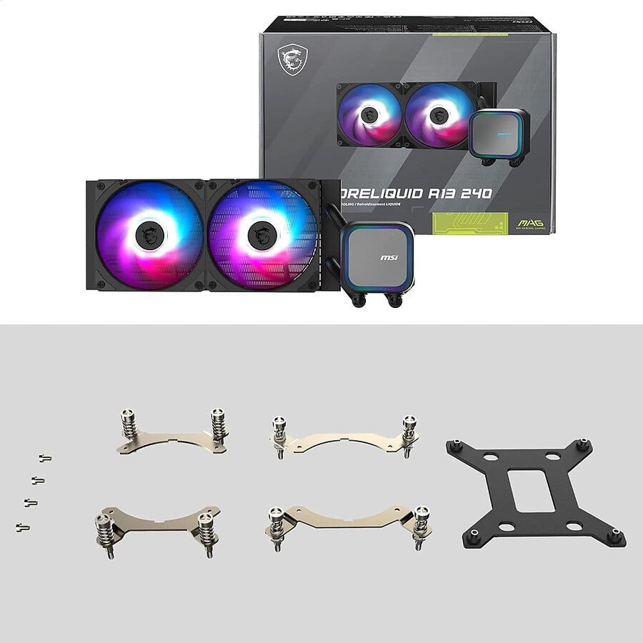 MSI MAG CORELIQUID A13 240 performance - Watercooling AIO radiateur 240mm refroidissement silencieux PC gaming Nashor
