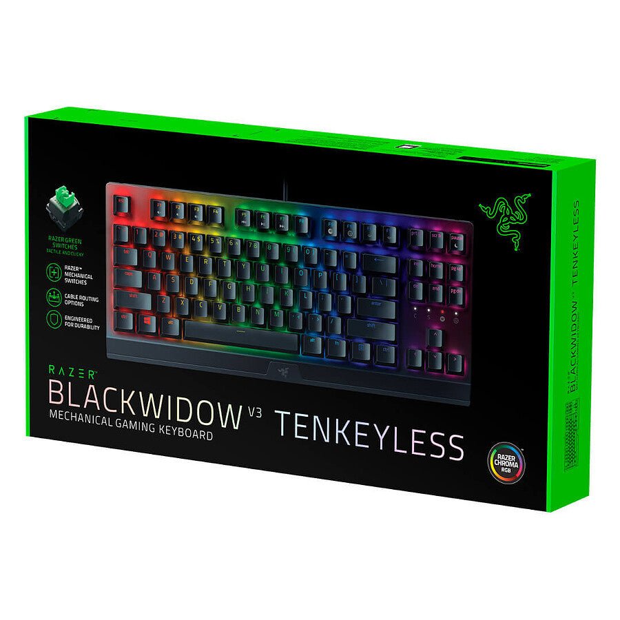 Razer BlackWidow V3 TKL RGB - Clavier gaming mécanique éclairage Chroma personnalisable PC gaming Nashor