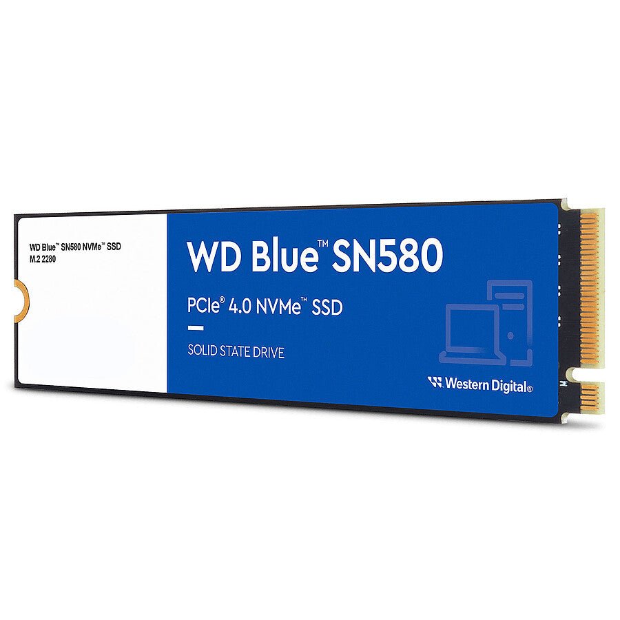 Western Digital WD Blue SN580 500Go détails - SSD NVMe M.2 PCIe 4.0 stockage fiable gaming PC Nashor