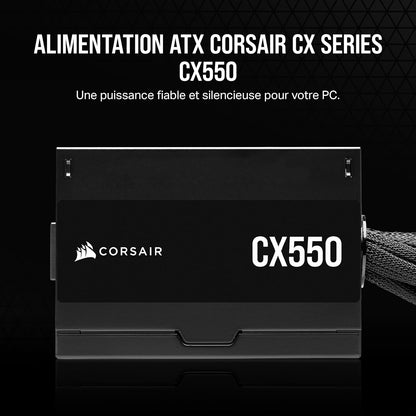 Corsair CX550 connecteurs - Alimentation 550W connectivité gaming PC performance fiable Nashor