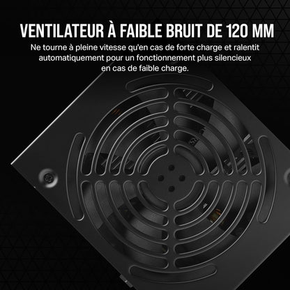 Corsair CX550 caractéristiques - Alimentation 550W spécifications techniques gaming PC économique Nashor