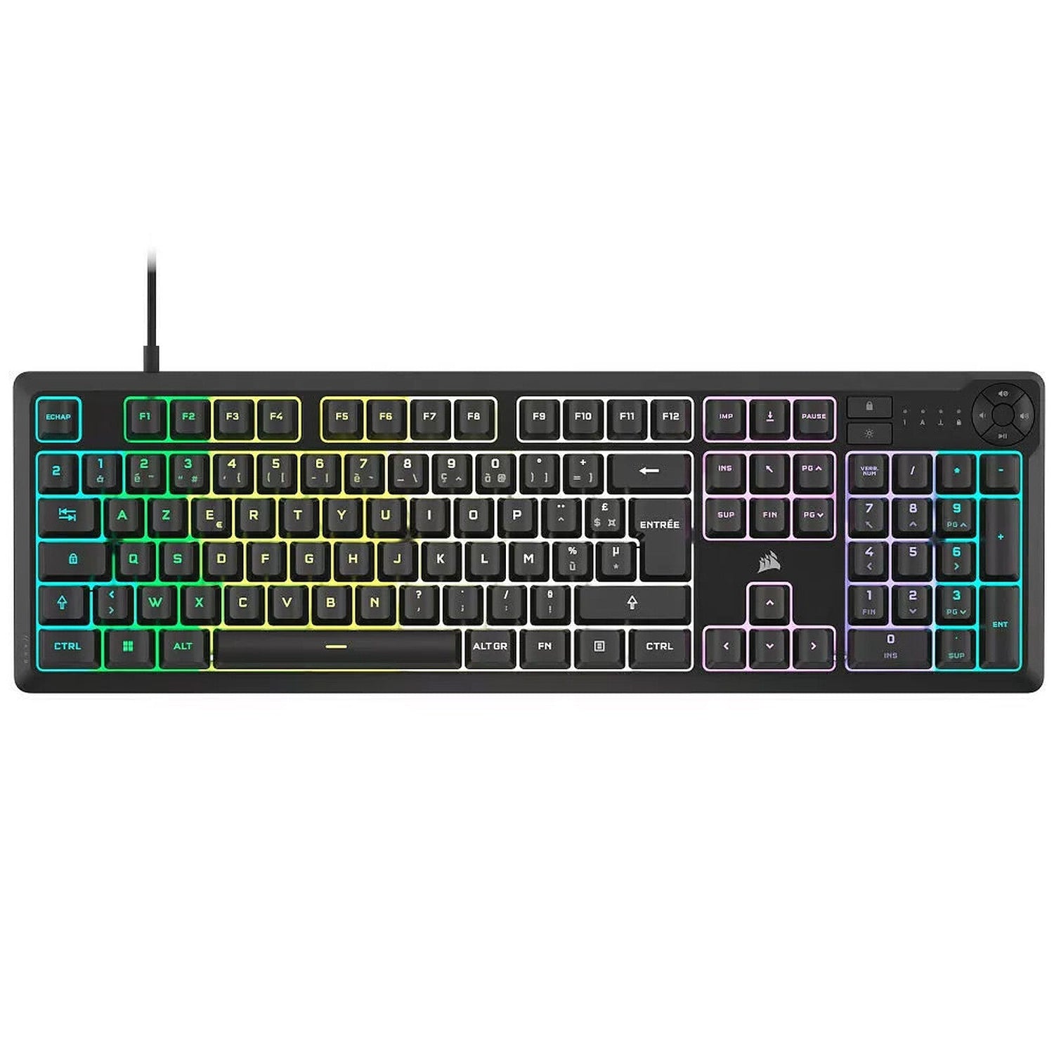 Corsair Gaming K55 Core RGB clavier gaming - Membrane silencieuse RGB personnalisable PC gaming Nashor