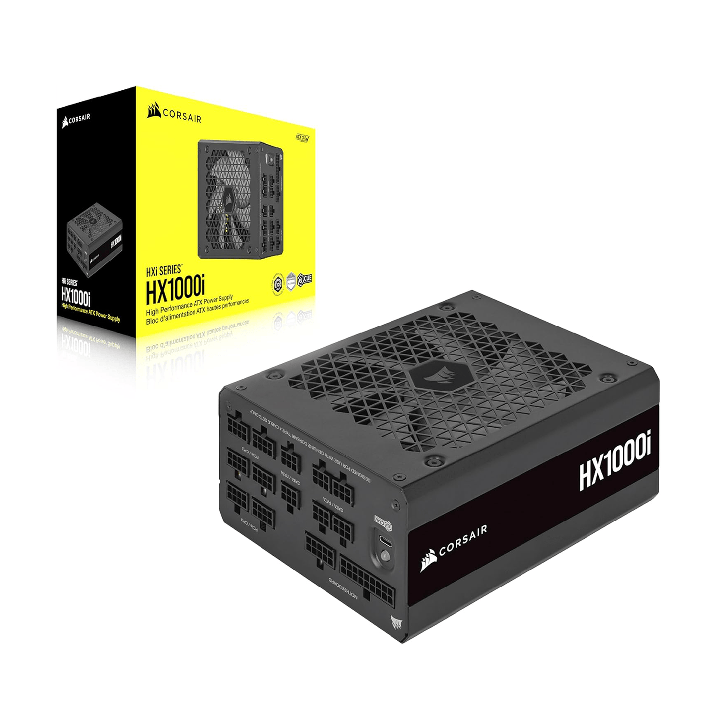 Corsair HX1000i - Alimentation modulaire 1000W 80+ Platinum digital gaming PC haute performance Nashor