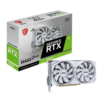 MSI GeForce RTX 3050 VENTUS 2X XS WHITE 8Go OC - Carte graphique NVIDIA RTX 30 blanc gaming PC économique Nashor