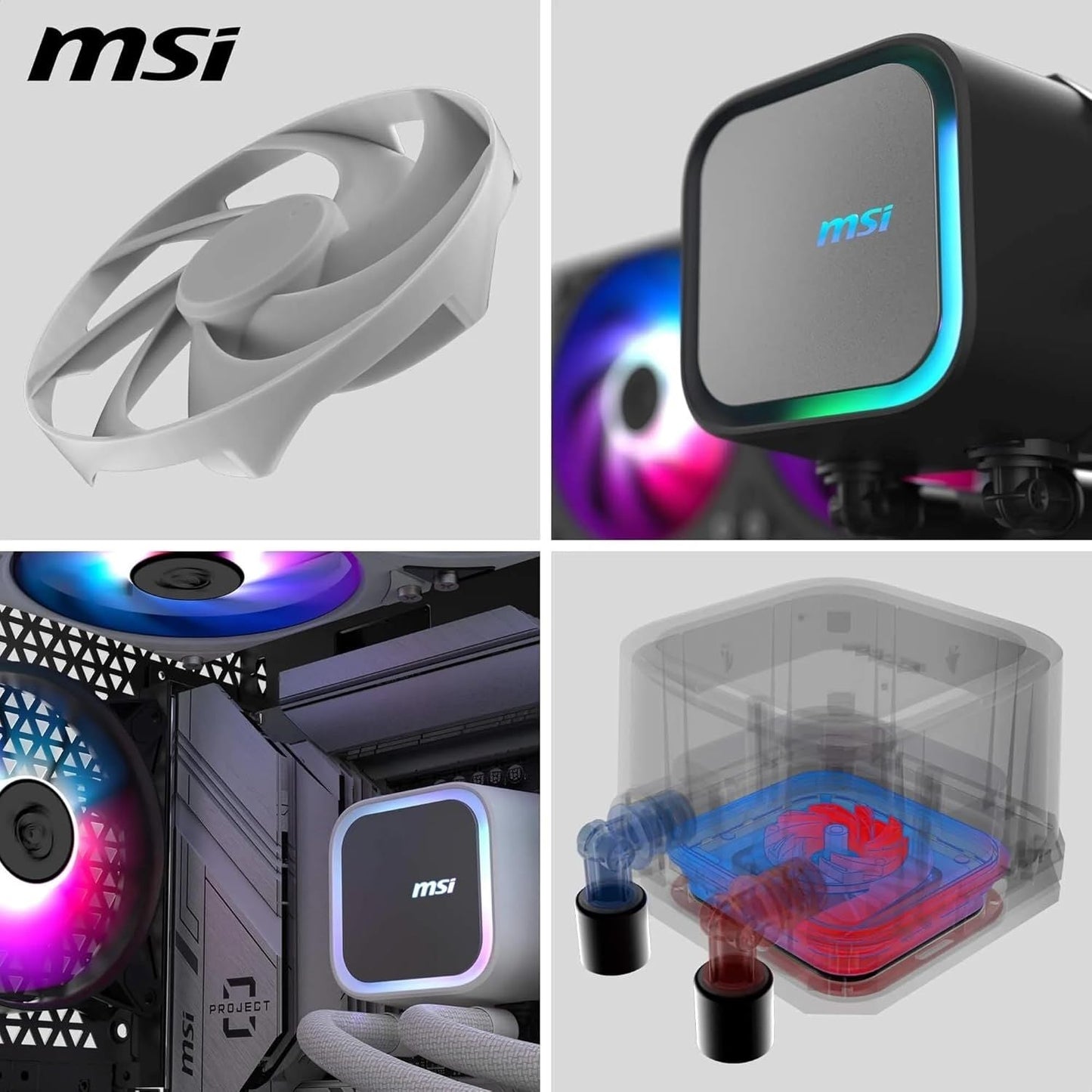 MSI MAG CORELIQUID A13 360 RGB blanc - Watercooling AIO éclairage personnalisable gaming PC performance Nashor