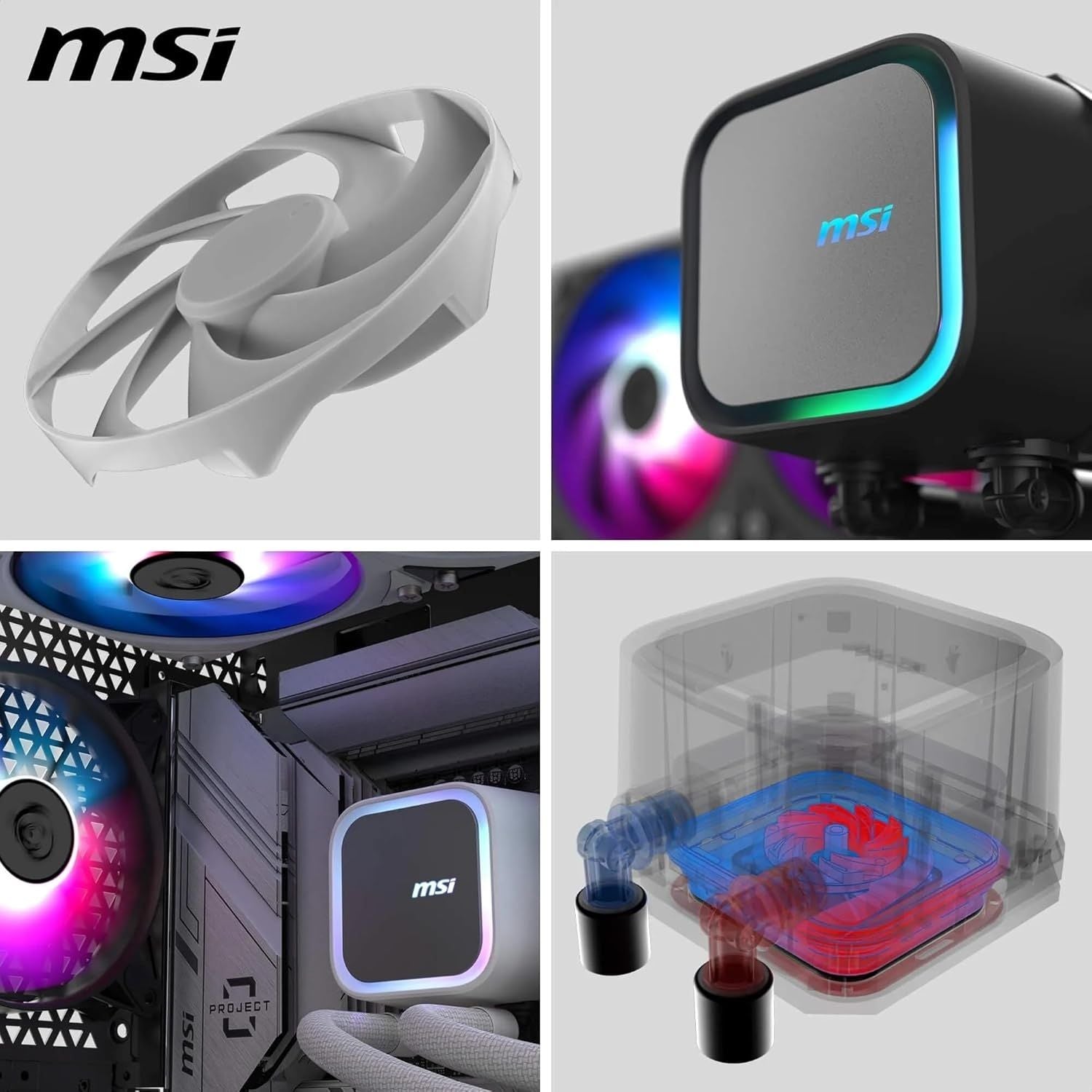 MSI MAG CORELIQUID A13 360 RGB blanc - Watercooling AIO éclairage personnalisable gaming PC performance Nashor